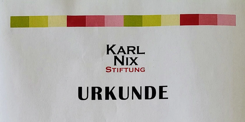 Karl-Nix-Preis Urkunde